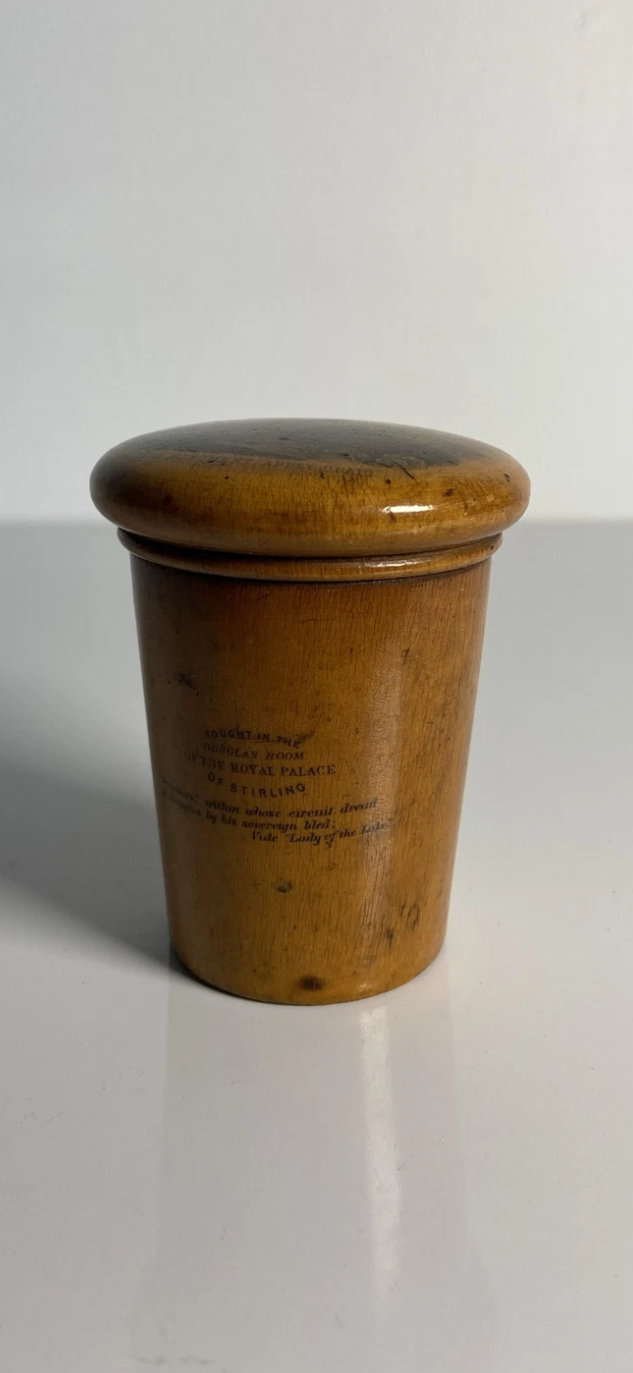 Victorian Wood mauchline ware Needle Holder