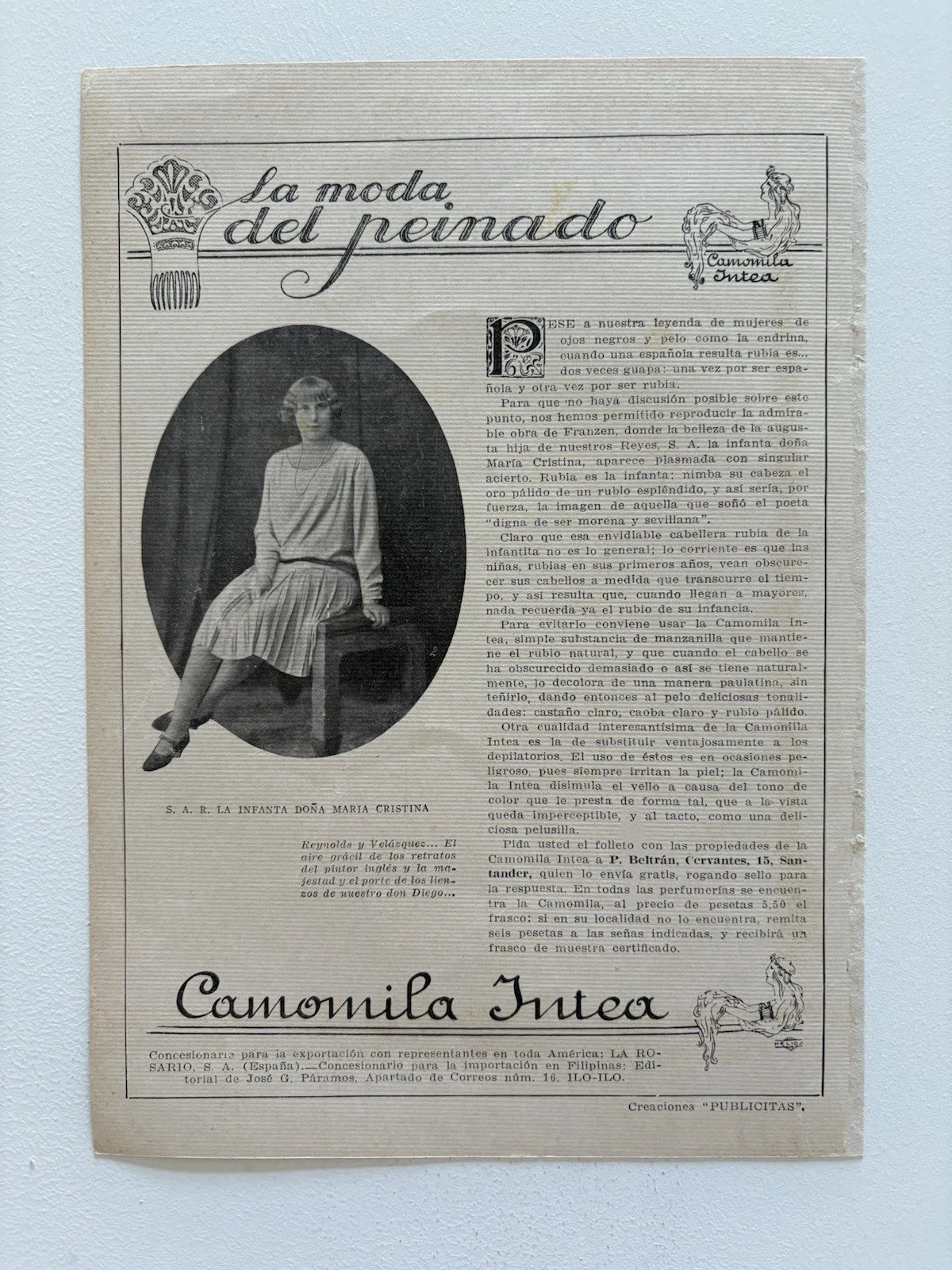 Antique art deco Elegant Modernist Portrait – Blanco y Negro Magazine Cover