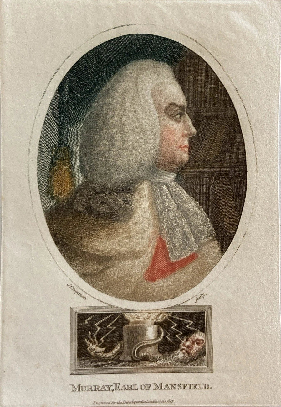 Antique 1827 Engraving of William Murray, Earl of Mansfield – Chief Justice