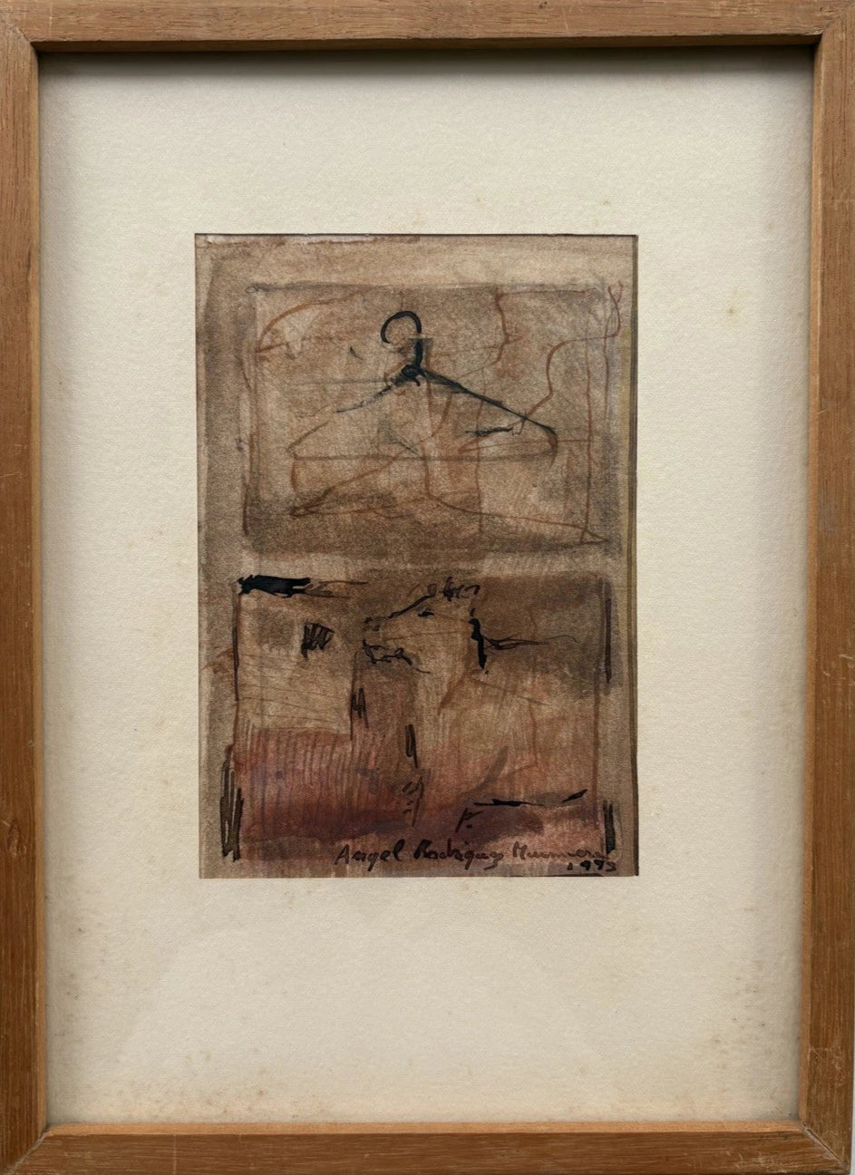 Mid Century Mix media Painting