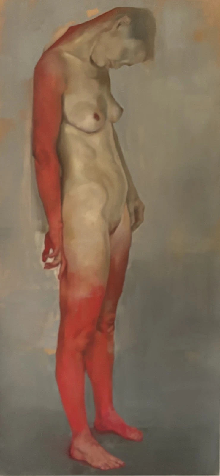 MK Thomson  Female Form Painting Singular Oil on Canvas