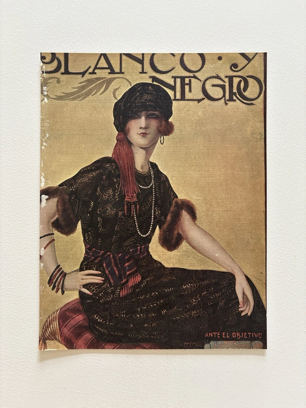 Antique art deco Blanco y Negro Magazine, “Ante el Objetivo” Series, c.1910s