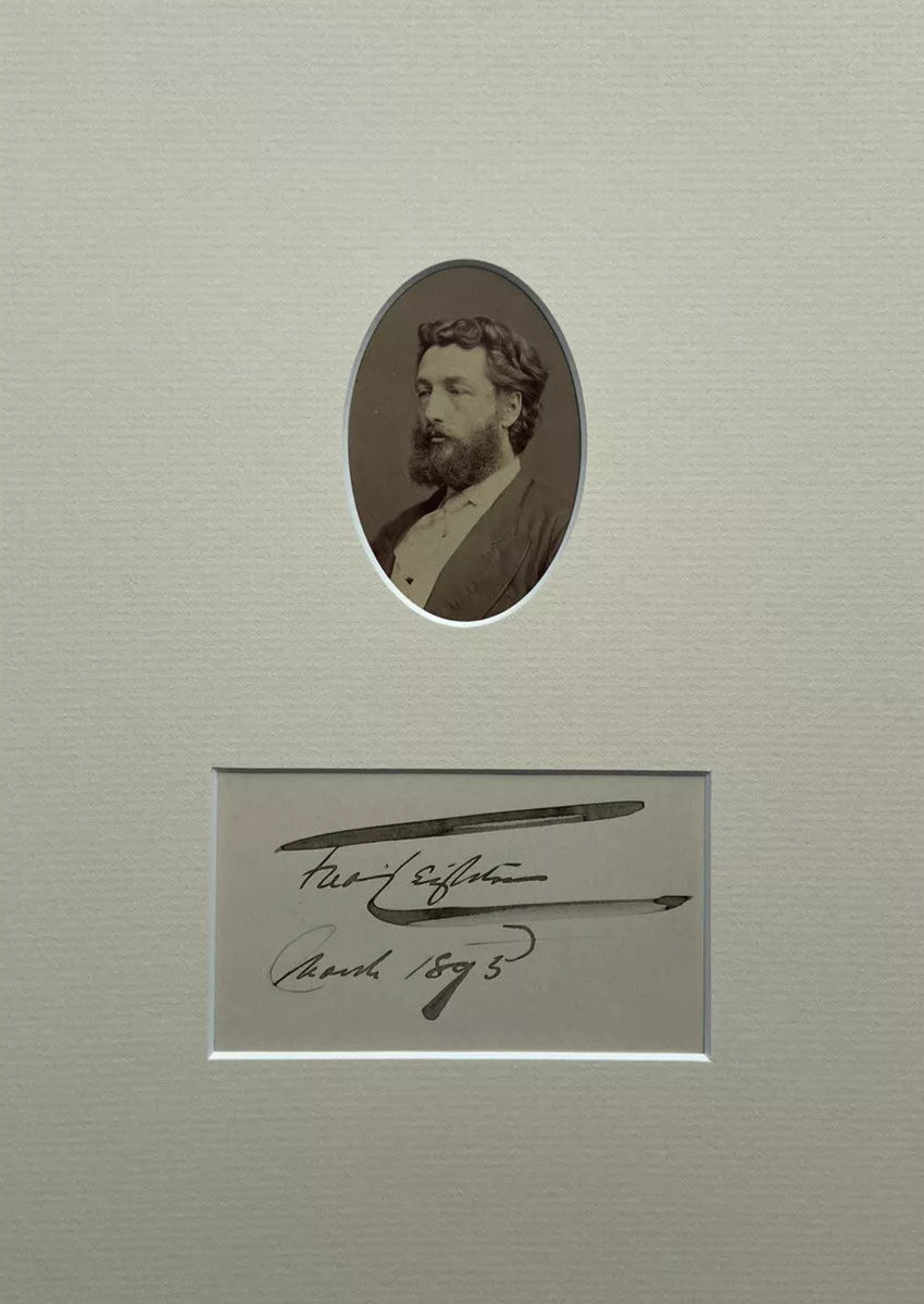 Antique CDV Card  & autograph of Sir Frederic Leighton