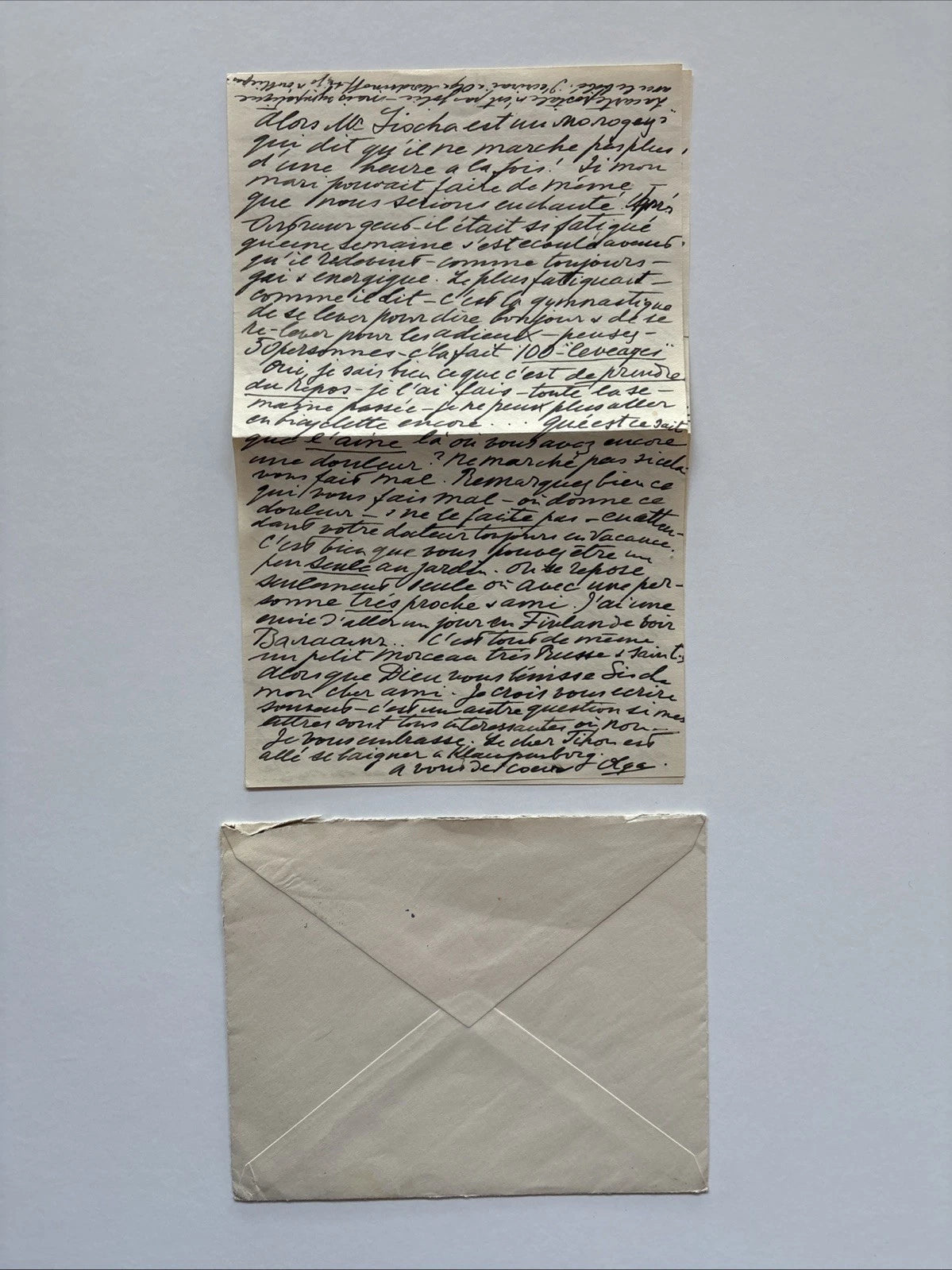 Antique Imperial Russian Signed Letter Grand Duchess Olga Alexandrovna of Russia 1939