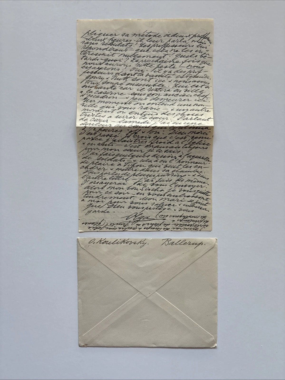 Antique Imperial Russian Signed Letter Grand Duchess Olga Alexandrovna of Russia 1939