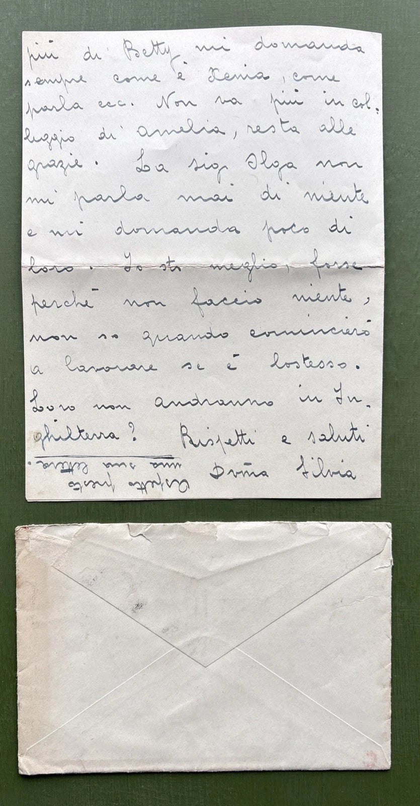 Russian Imperial Family Letter To Princess Andrew of Russia From Her Servant