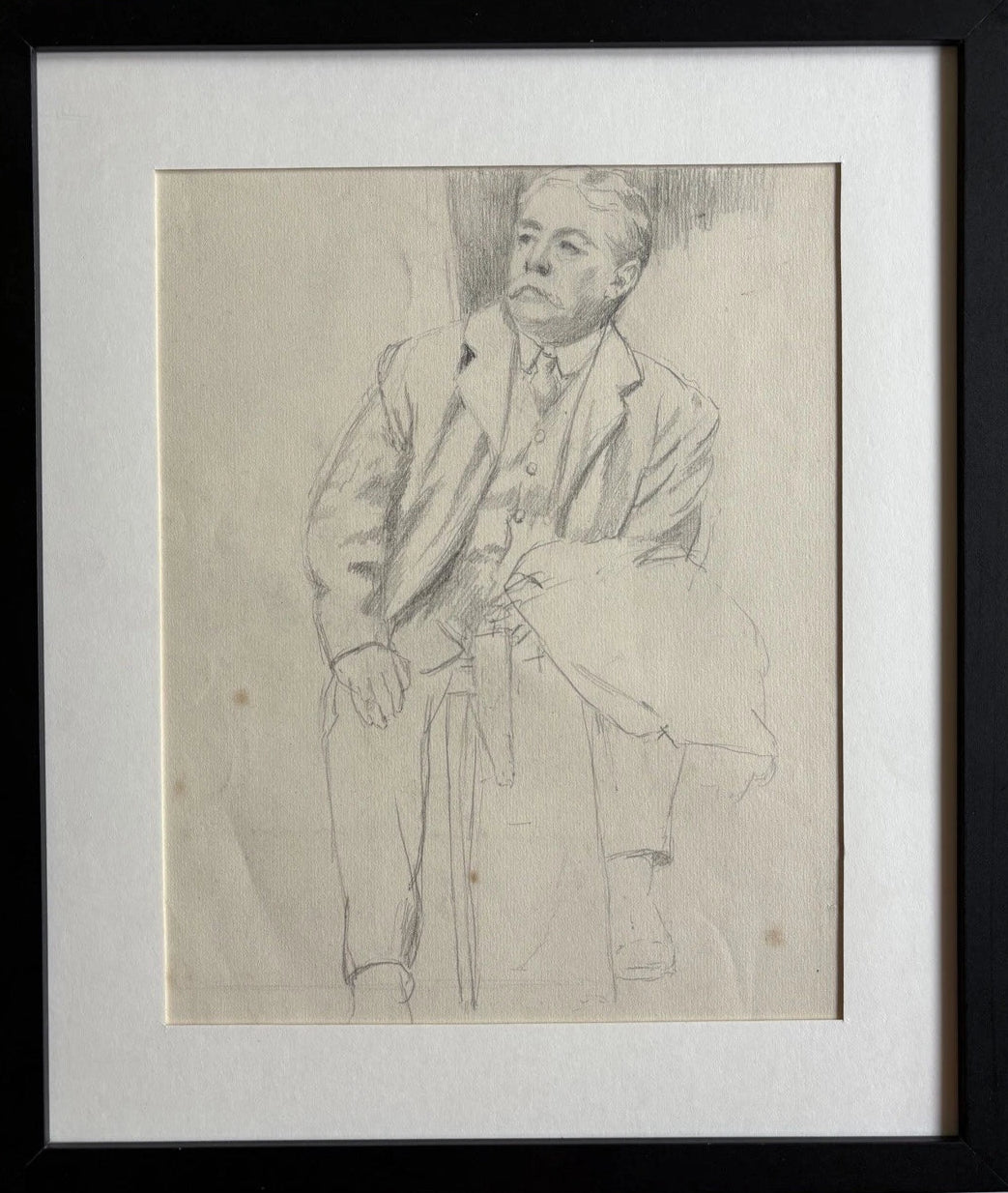 Antique Male Figure pencil Drawing Walter Richard Sickert