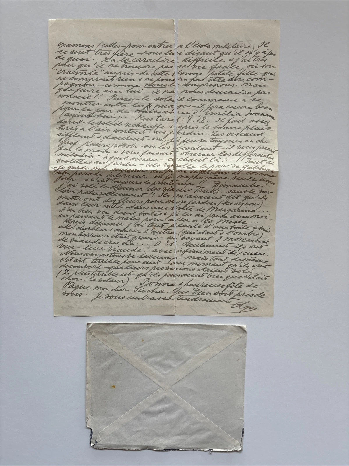 Antique Imperial Russian Signed Letter Grand Duchess Olga Alexandrovna of Russia 1939