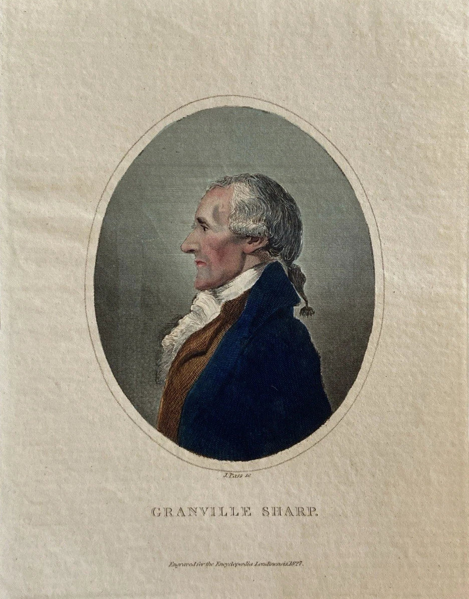 Antique Engraving – Granville Sharp, British Abolitionist & Legal Reformer 1827