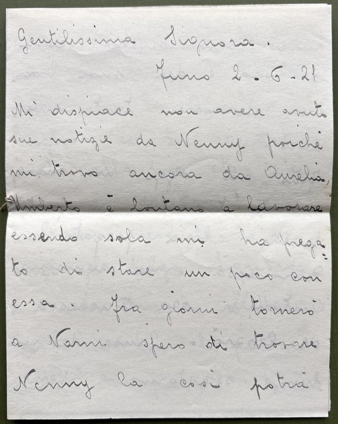 Russian Imperial Family Letter To Princess Andrew of Russia From Her Servant