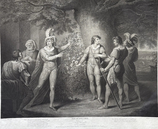 Antique Engraving Shakespeare King Henry VI, Part 1, Act Il Scene IV 1795