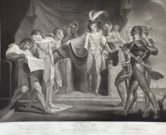 Antique Engraving Shakespeare King Henry V Act Il Scene Il 1798