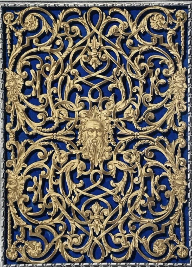 Antique Victorian Brass Panel Print – “An Open-Work Panel Cast in Brass