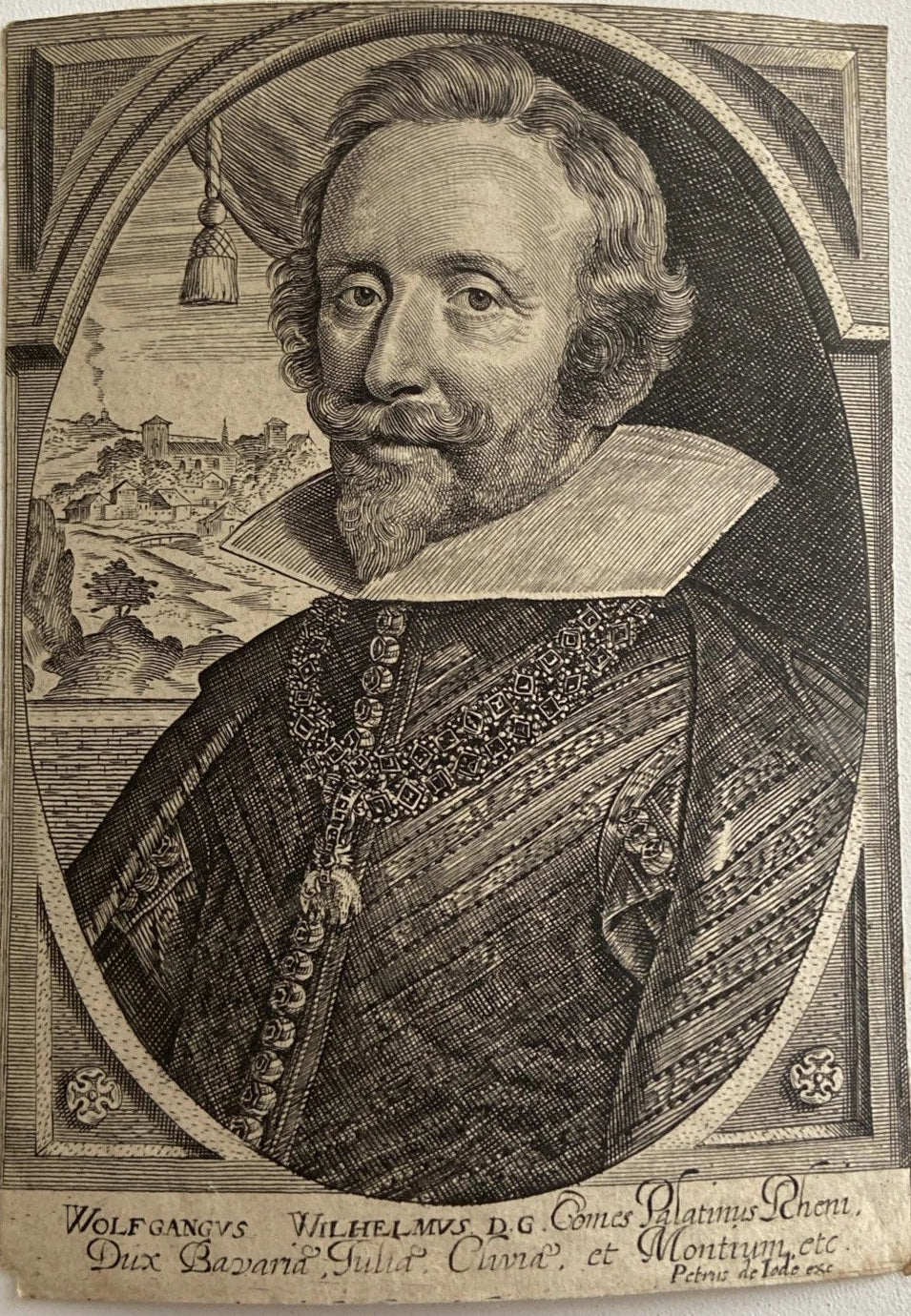 Antique Engraving of Wolfgang Wilhelm – Count Palatine of the Rhine, 17th-Century Noble