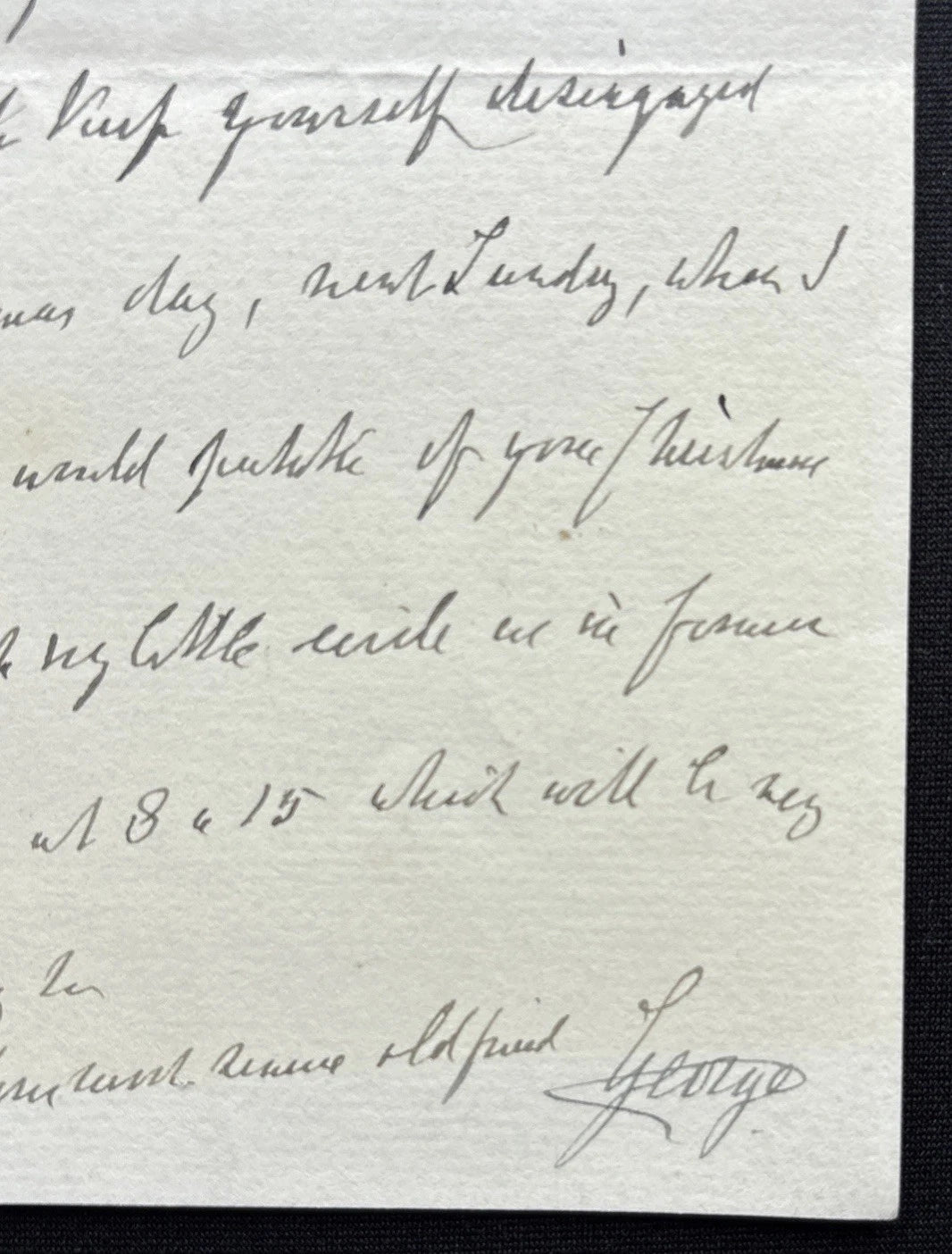 Prince George Duke of Cambridge Signed Royal Letter To Sir Martin Andrew Dillon