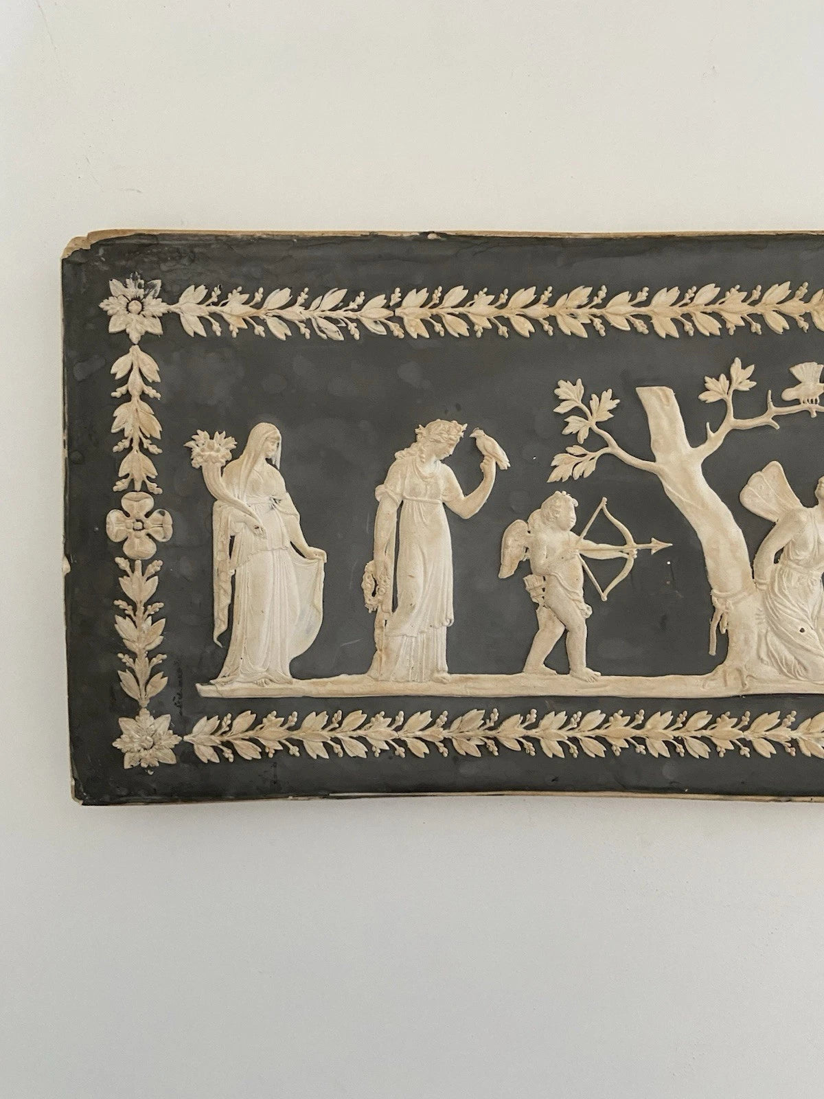 Antique Wedgwood Plaque from Fireplace Depicting Classical Scene c.1830