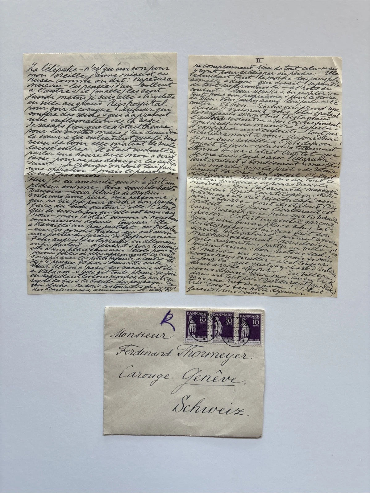 Antique Imperial Russian Signed Letter Grand Duchess Olga Alexandrovna of Russia 1939