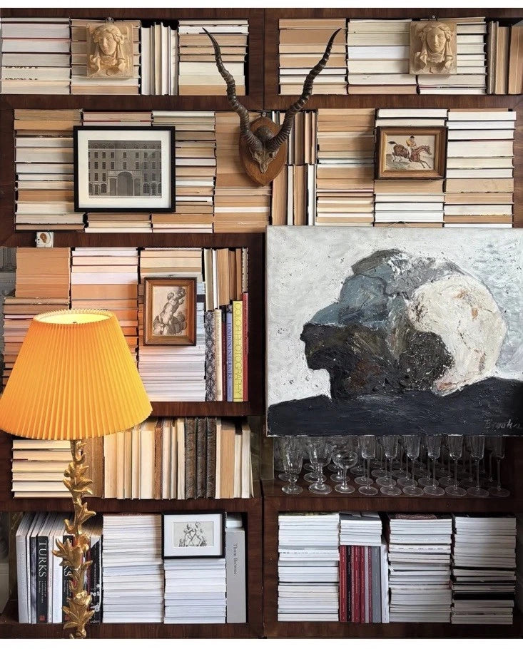 Art Deco Burl Etagere Open Bookcase In Brown Brass Details