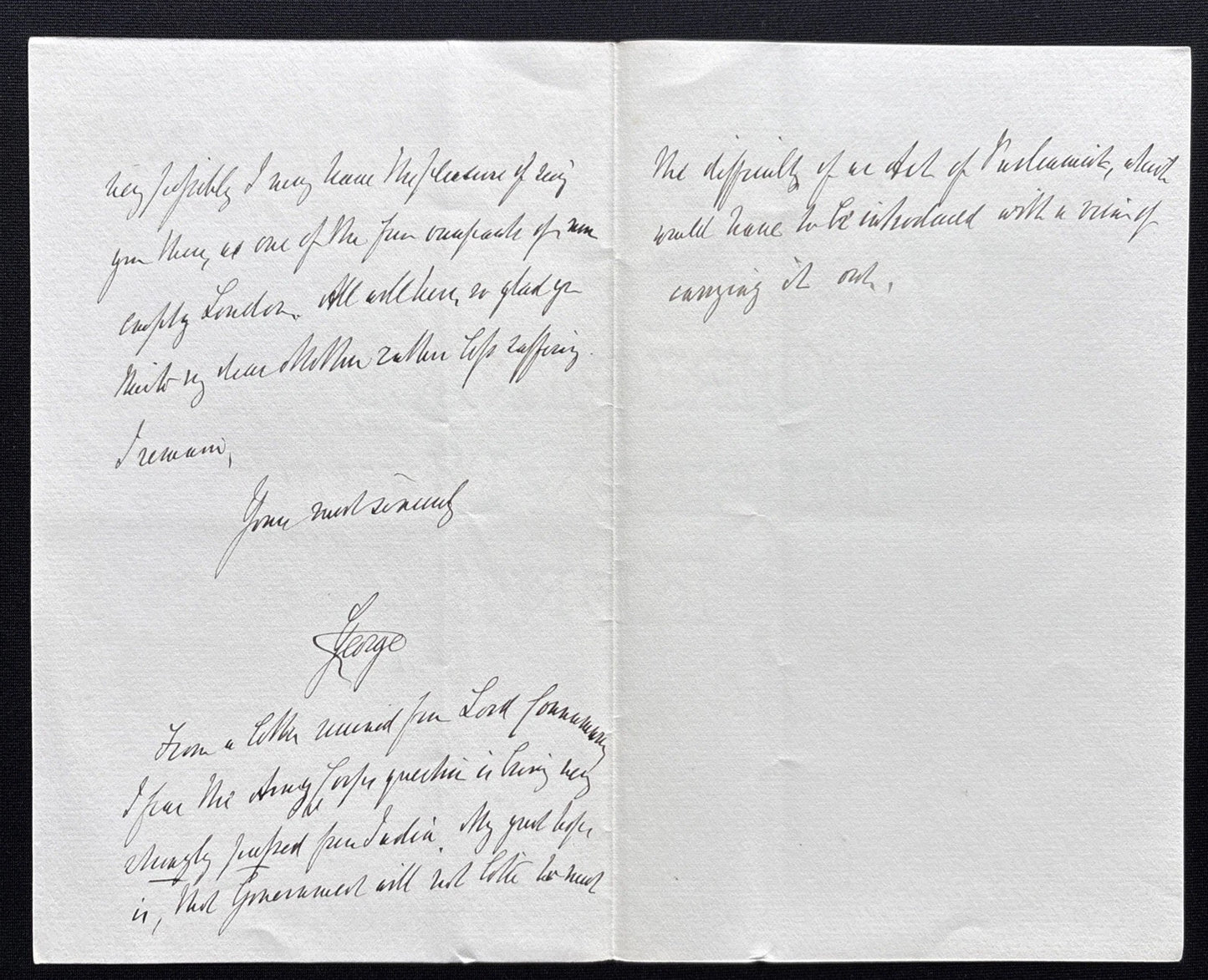 Prince George Duke of Cambridge Signed Royal Letter To Sir Martin Andrew Dillon