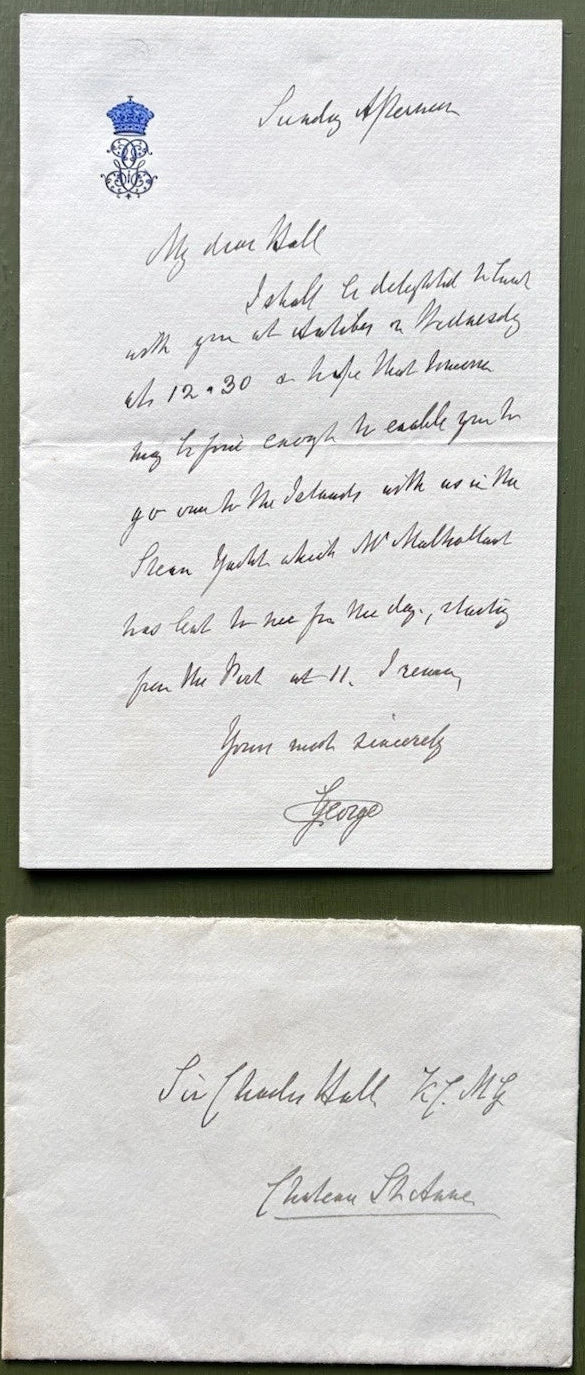 Prince George Duke of Cambridge Signed Letter With Envelope to Sir Charles Hall
