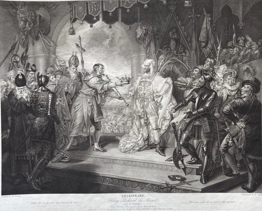 Antique Engraving Shakespeare King Richard II, Act IV, Scene I 1801