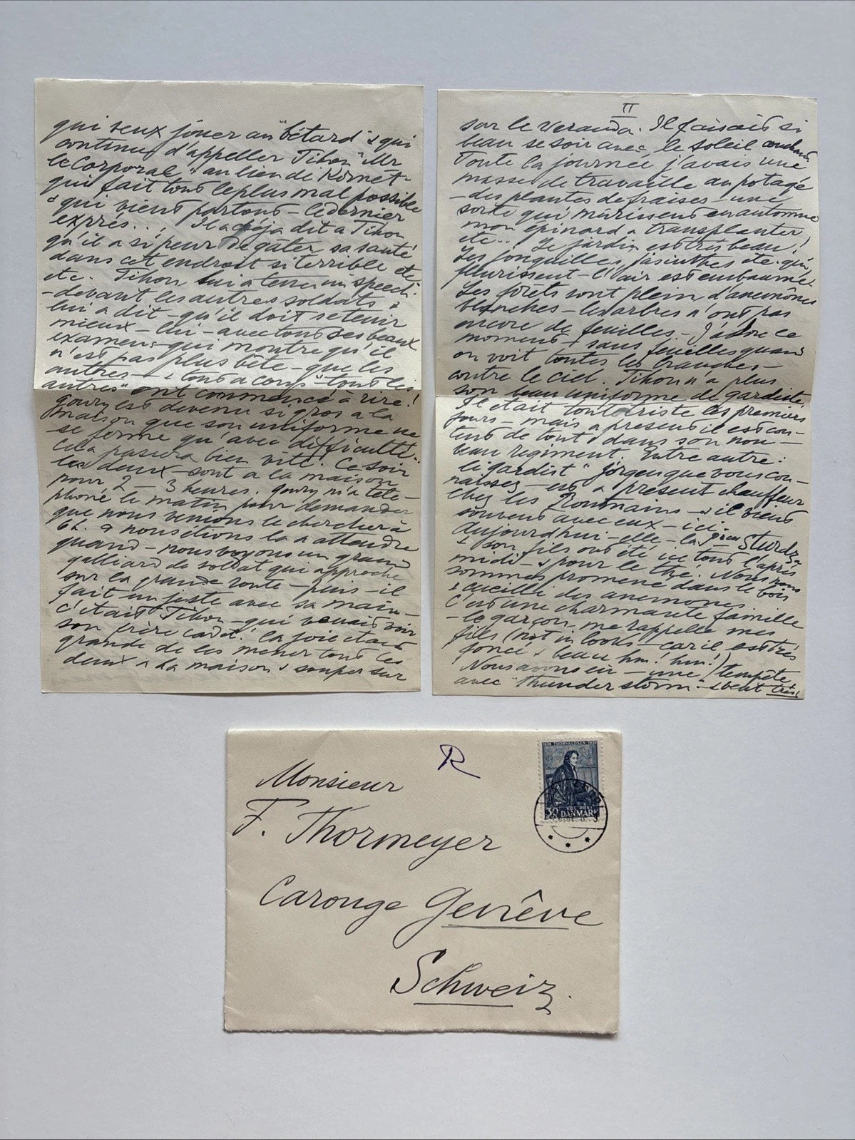 Antique Imperial Russian Signed Letter Grand Duchess Olga Alexandrovna of Russia 1939
