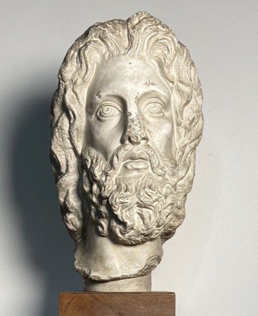 Vintage Roman Greek Male Figure Hellenistic Style Plaster Bust