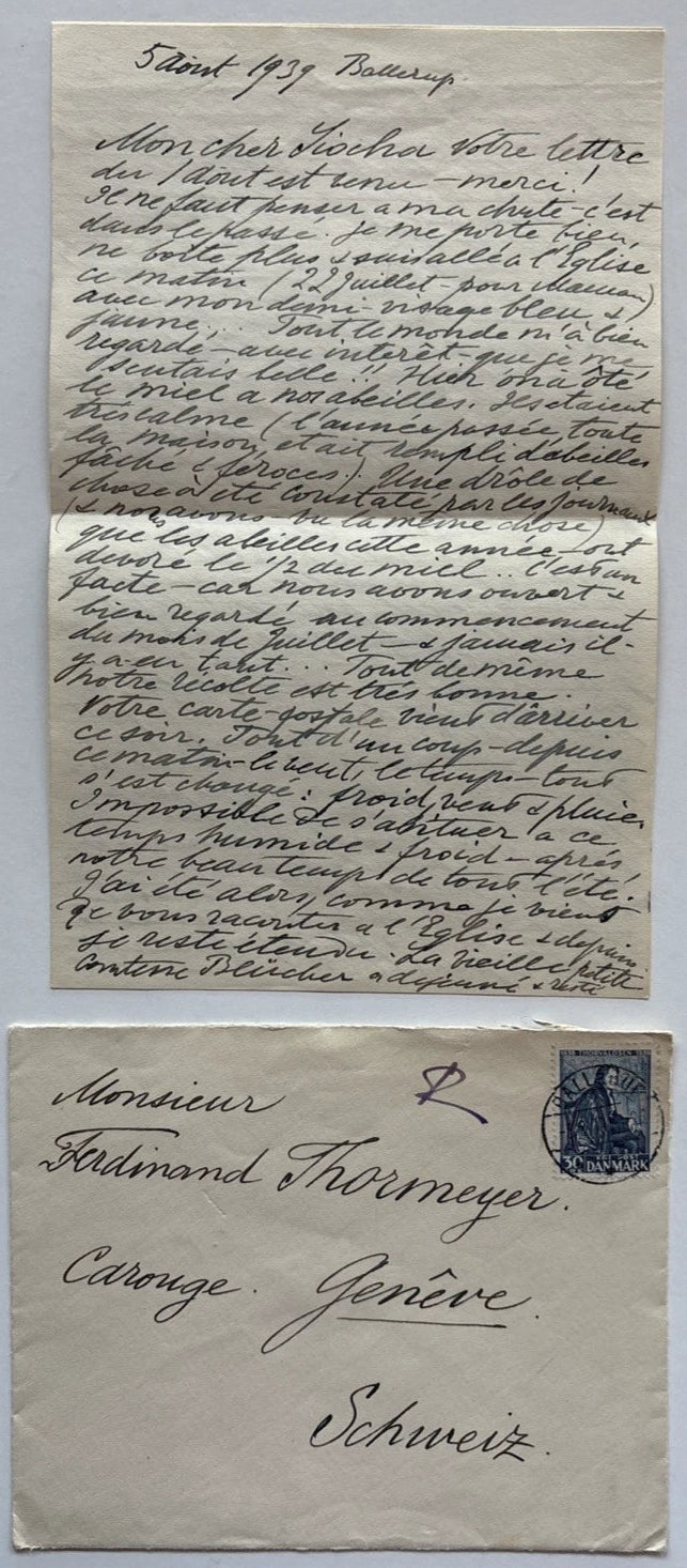 Antique Imperial Russian Signed Letter Grand Duchess Olga Alexandrovna of Russia 1939