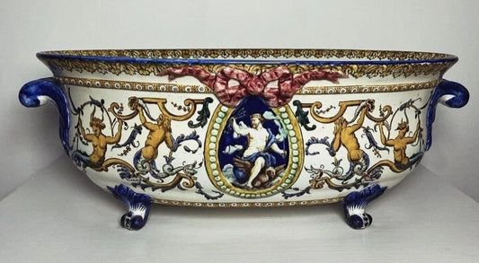 Antique Louis XV Gien Faience Jardiniere c. 1870