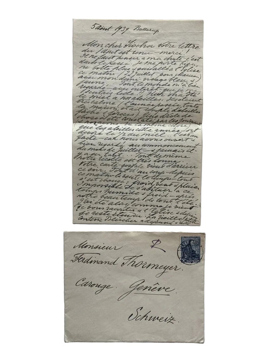 Antique Imperial Russian Signed Letter Grand Duchess Olga Romanov of Russia