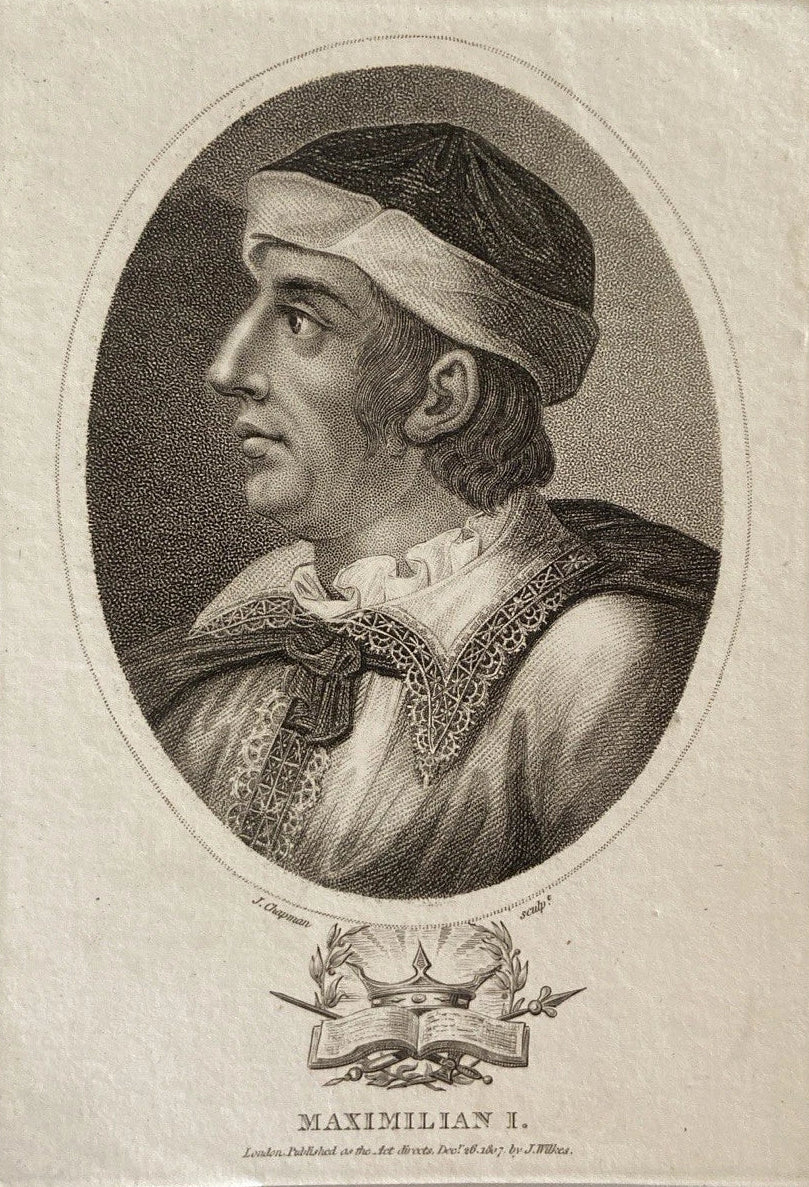 Antique 1807 Engraving of Maximilian I – Holy Roman Emperor