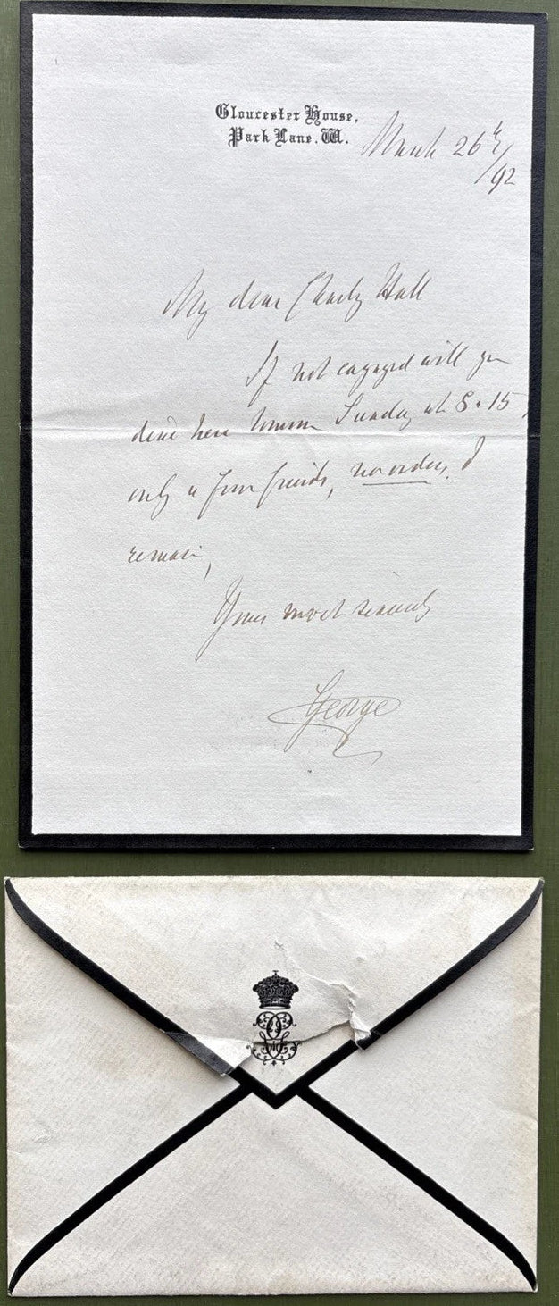 Prince George Duke of Cambridge Signed Letter With Envelope to Sir Charles Hall