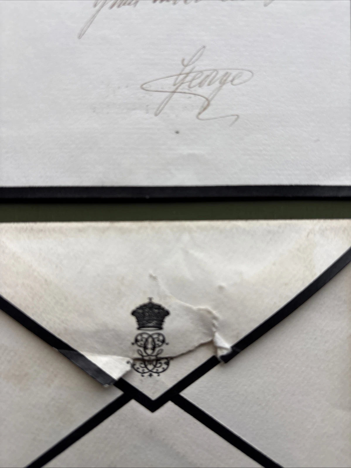Prince George Duke of Cambridge Signed Letter With Envelope to Sir Charles Hall