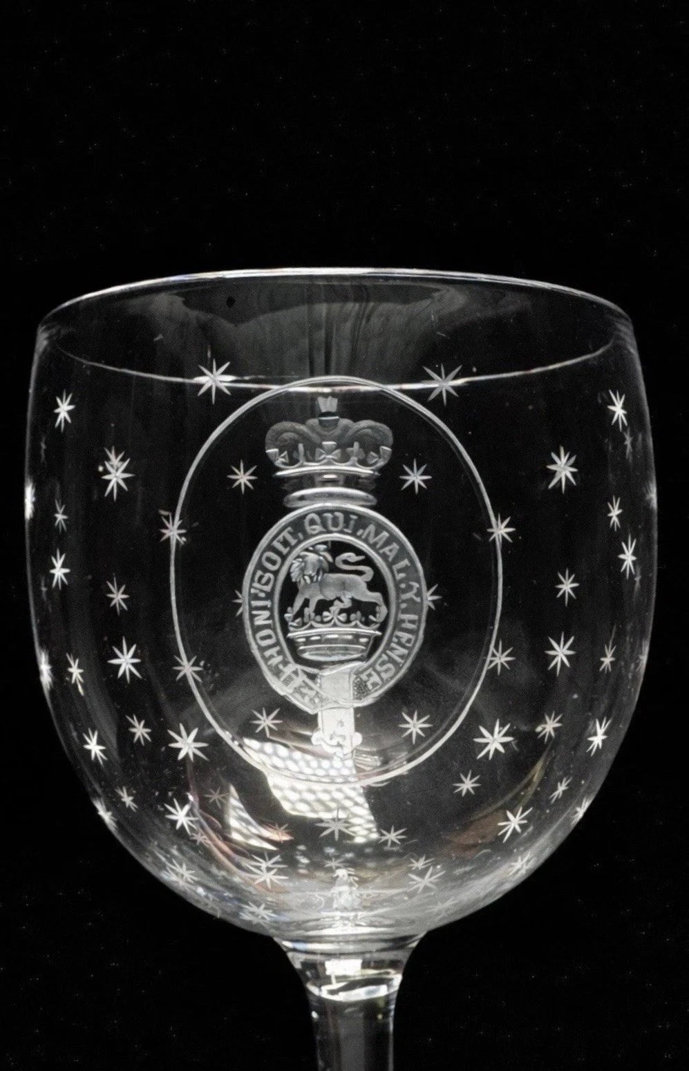 Antique Royal Prince Arthur, Duke of Connaught Engraved 6 Glasses & Decanter 1900