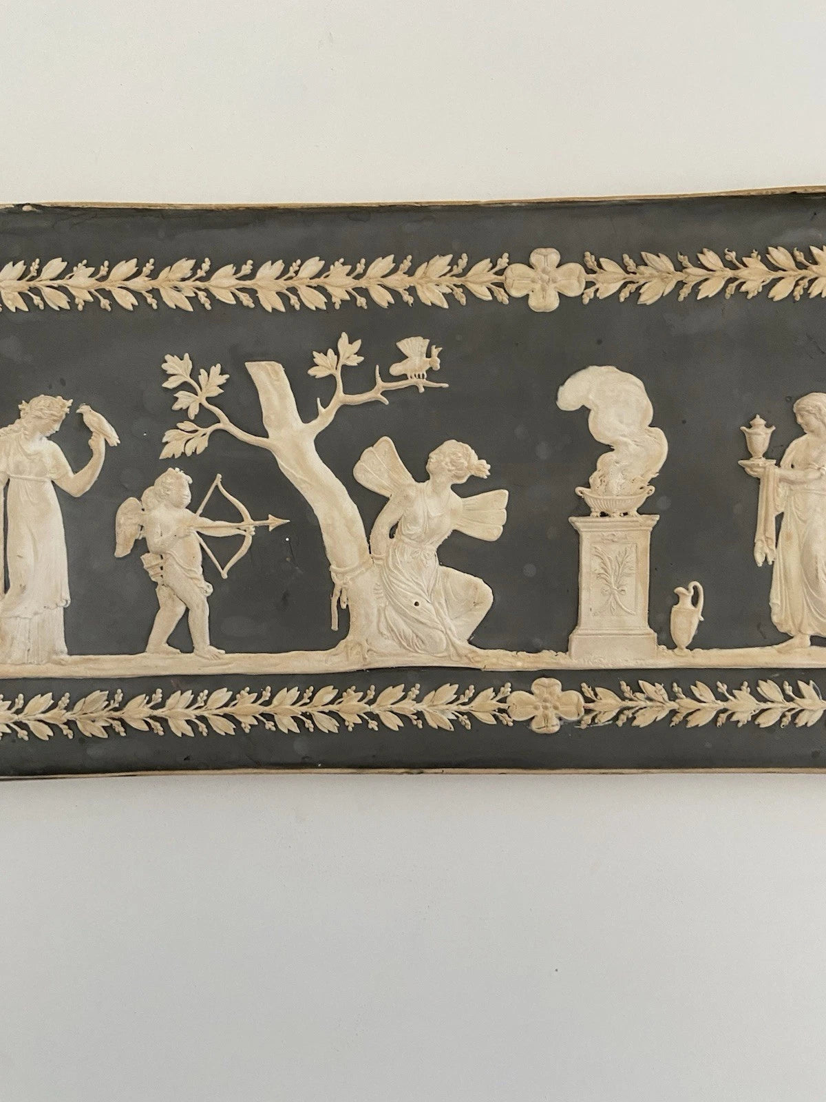 Antique Wedgwood Plaque from Fireplace Depicting Classical Scene c.1830