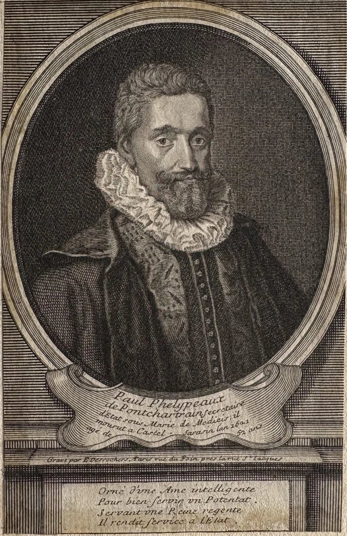 Antique Engraving – Paul Phélypeaux de Pontchartrain, French Secretary