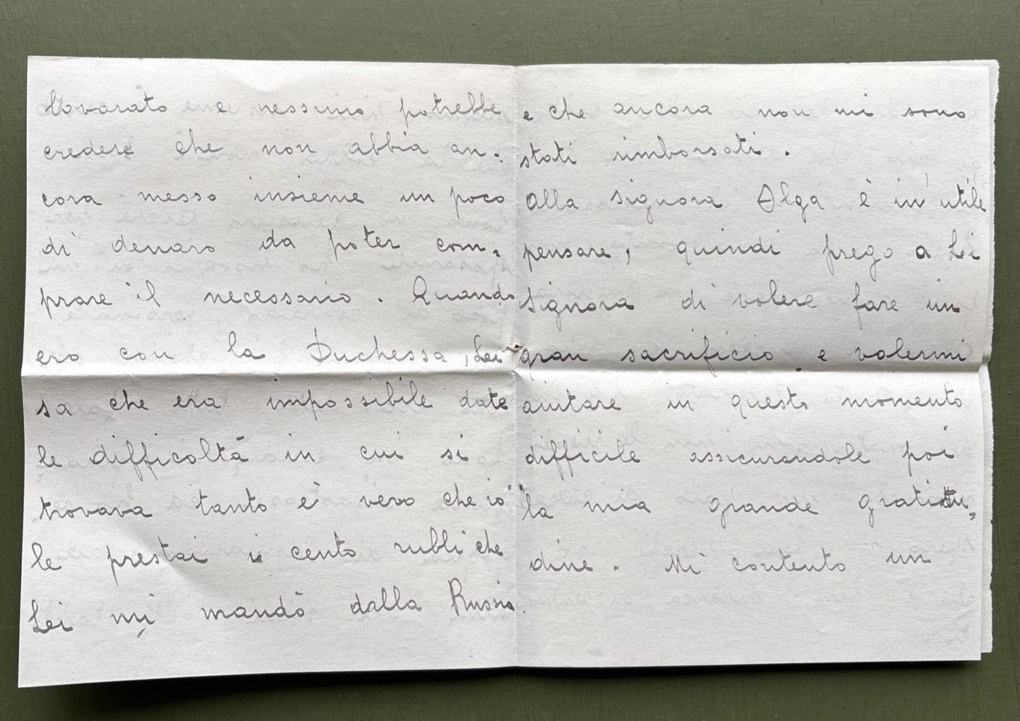 Russian Imperial Family Letter To Princess Andrew of Russia From Her Servant