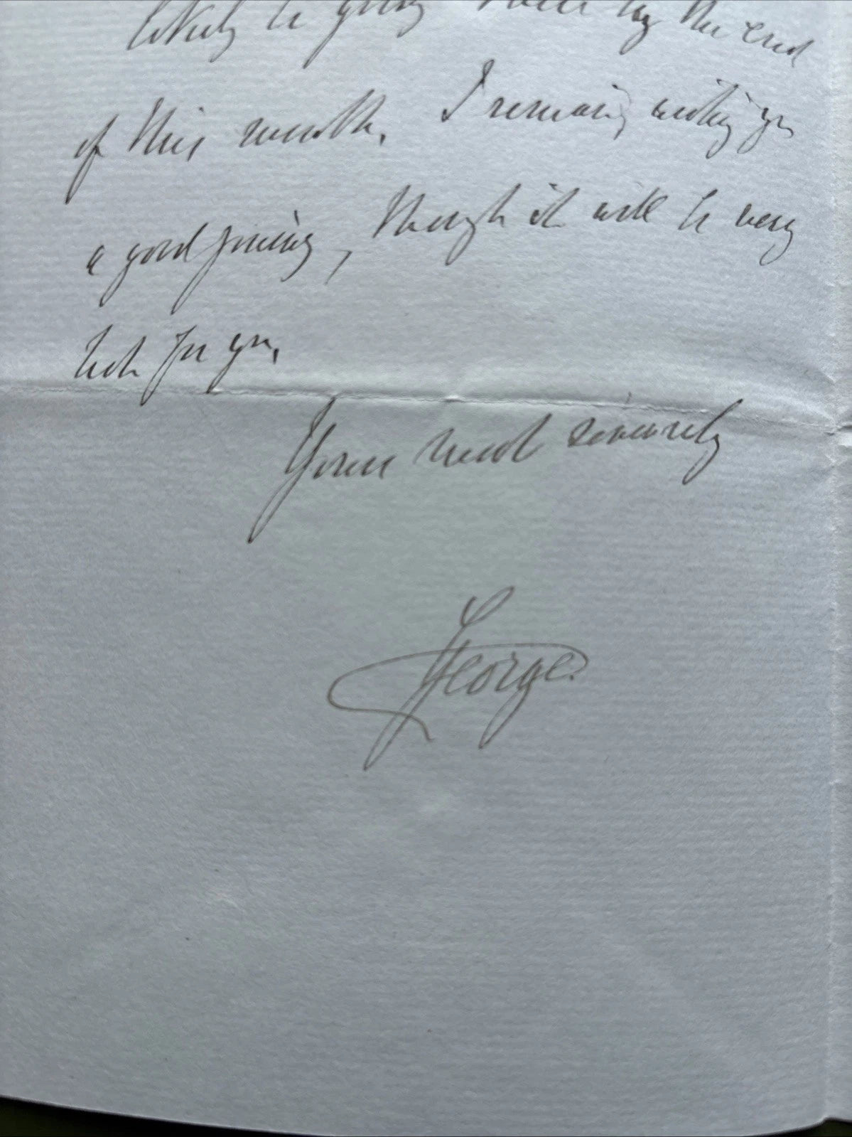 Prince George Duke of Cambridge Signed Letter With Envelope to Sir Charles Hall