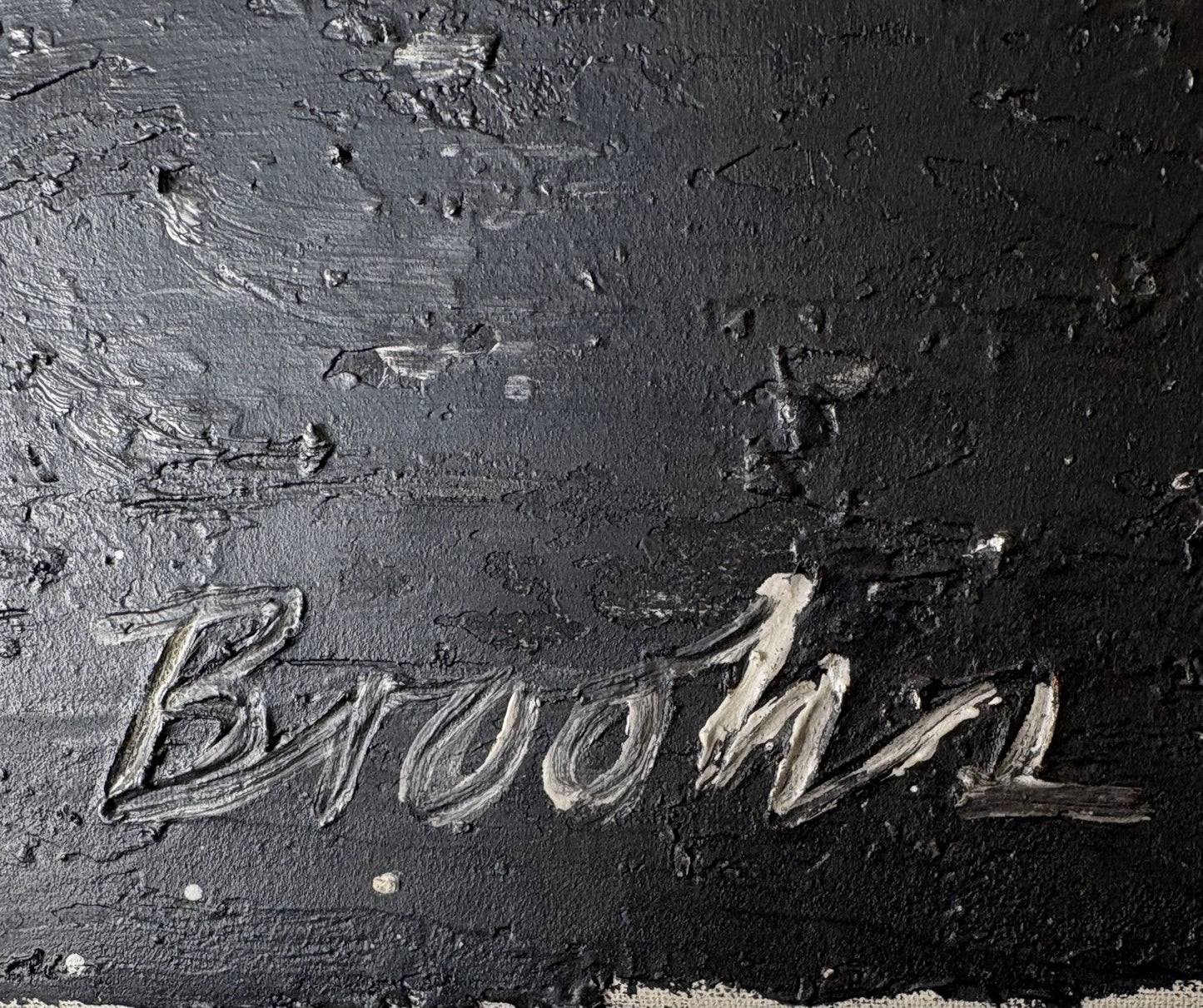 ERN BROOKS  OIL PAINTING STUDY OF A ROCK