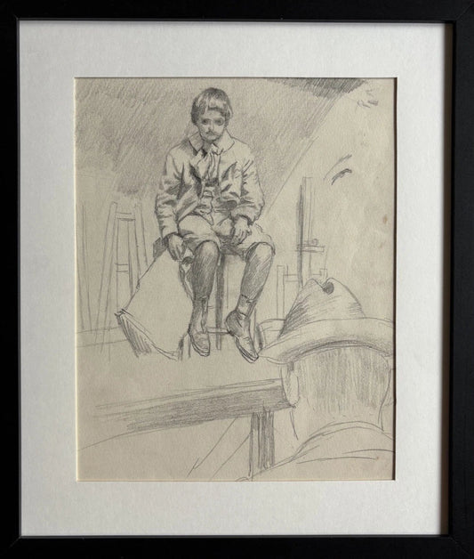 Antique Male Figure pencil Drawing  Walter Richard Sickert