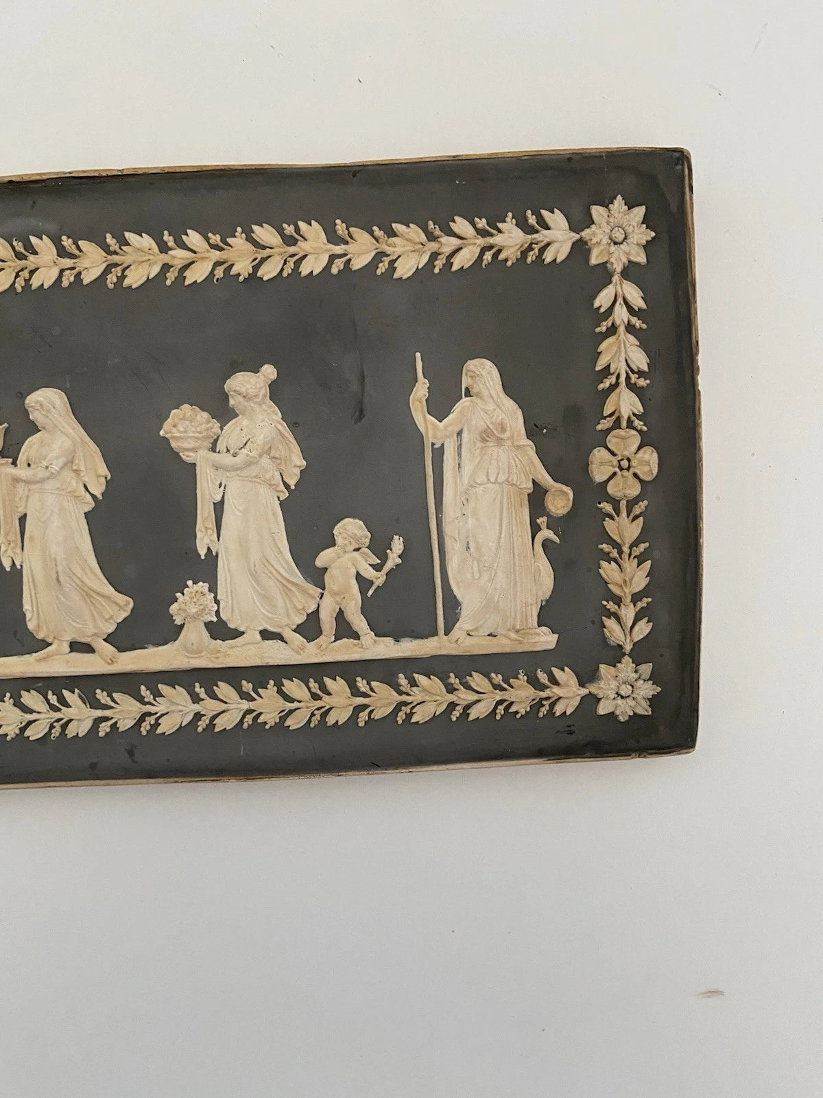 Antique Wedgwood Plaque from Fireplace Depicting Classical Scene c.1830