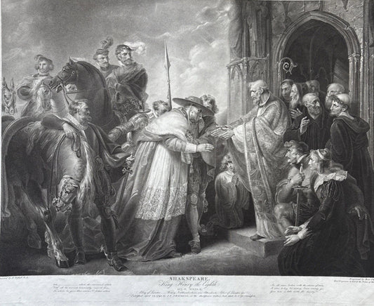 Antique Engraving Shakespeare King Henry the Eighth Act IV, Scene II 1798