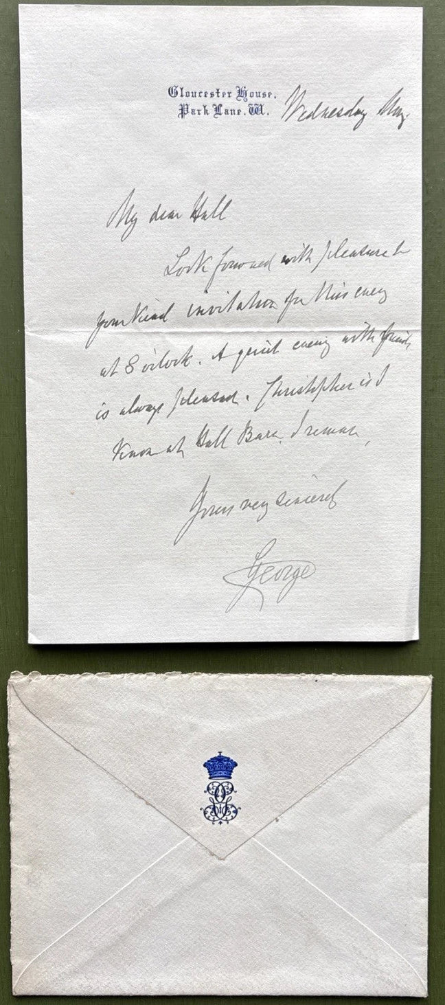 Prince George Duke of Cambridge Signed Letter With Envelope to Sir Charles Hall
