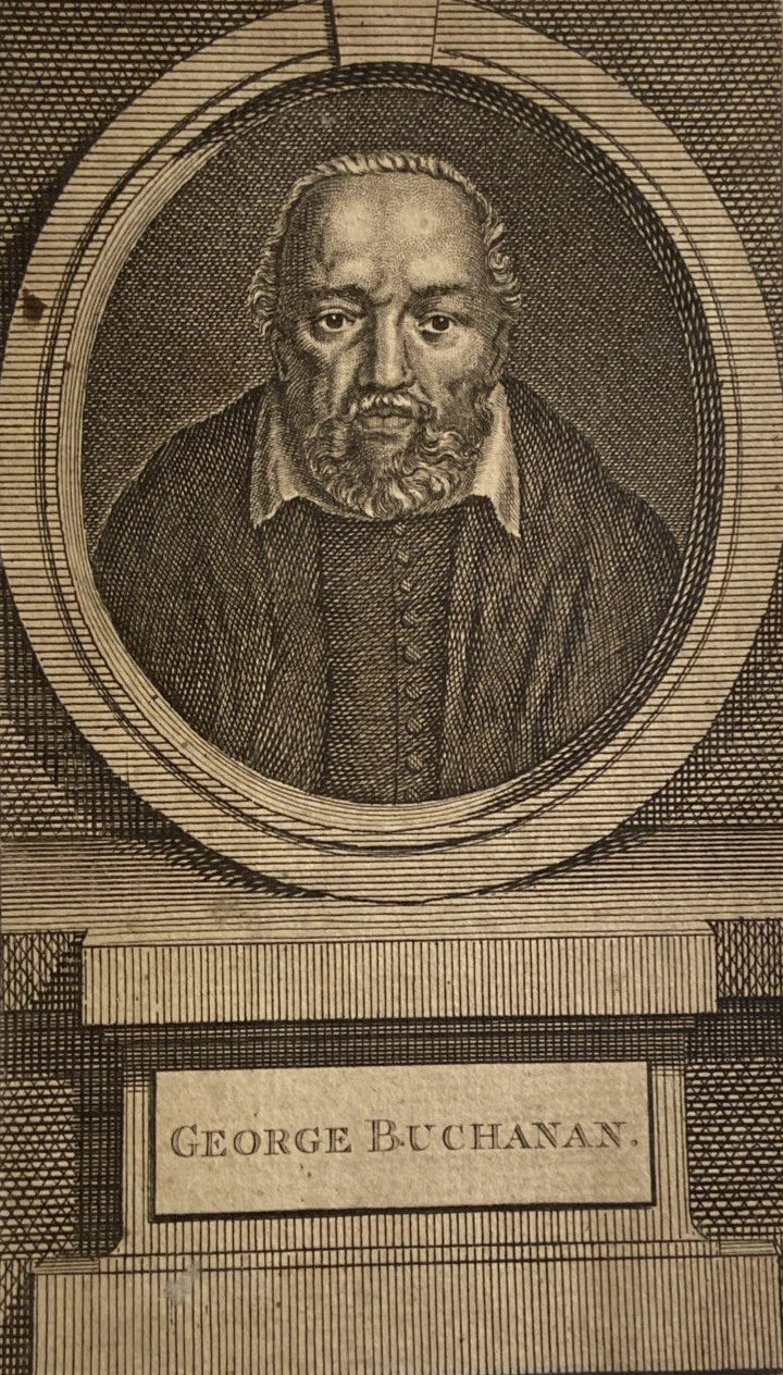 Antique Engraving of George Buchanan Scottish Historian & Political Theorist