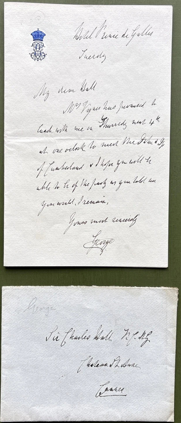 Prince George Duke of Cambridge Signed Letter With Envelope to Sir Charles Hall