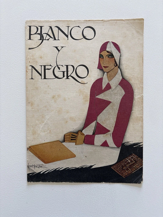 Antique Geometric Art Deco Fashion Cover by Fano – Blanco y Negro Magazine