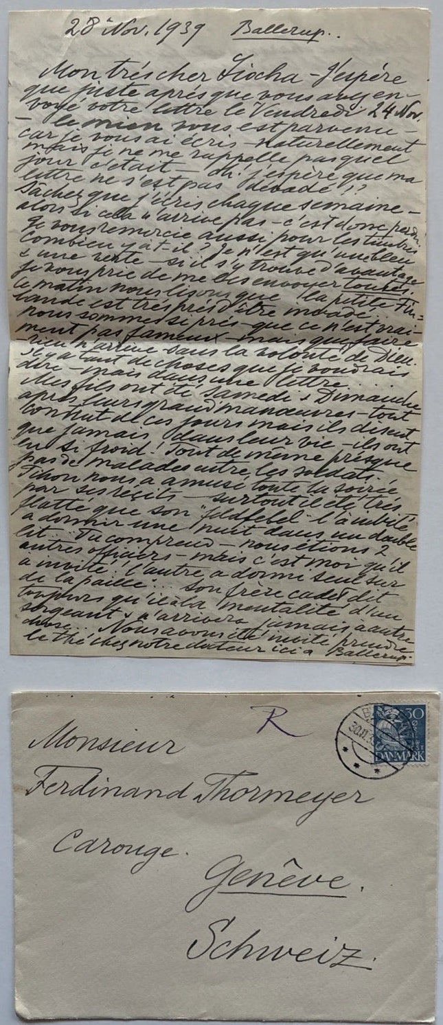 Antique Imperial Russian Signed Letter Grand Duchess Olga Alexandrovna of Russia 1939